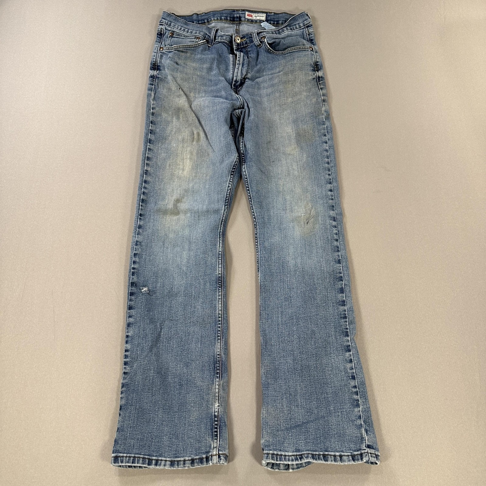 Wrangler Jeans Mens 34x34 Medium Wash Blue Relaxed Fit Bootcut Denim Pants